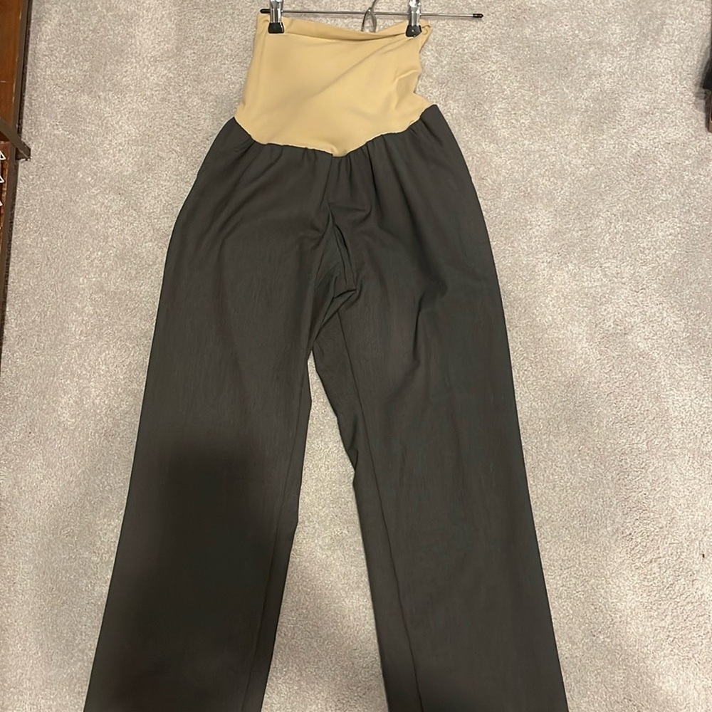 Basic Gray Maternity Straight Leg Pants